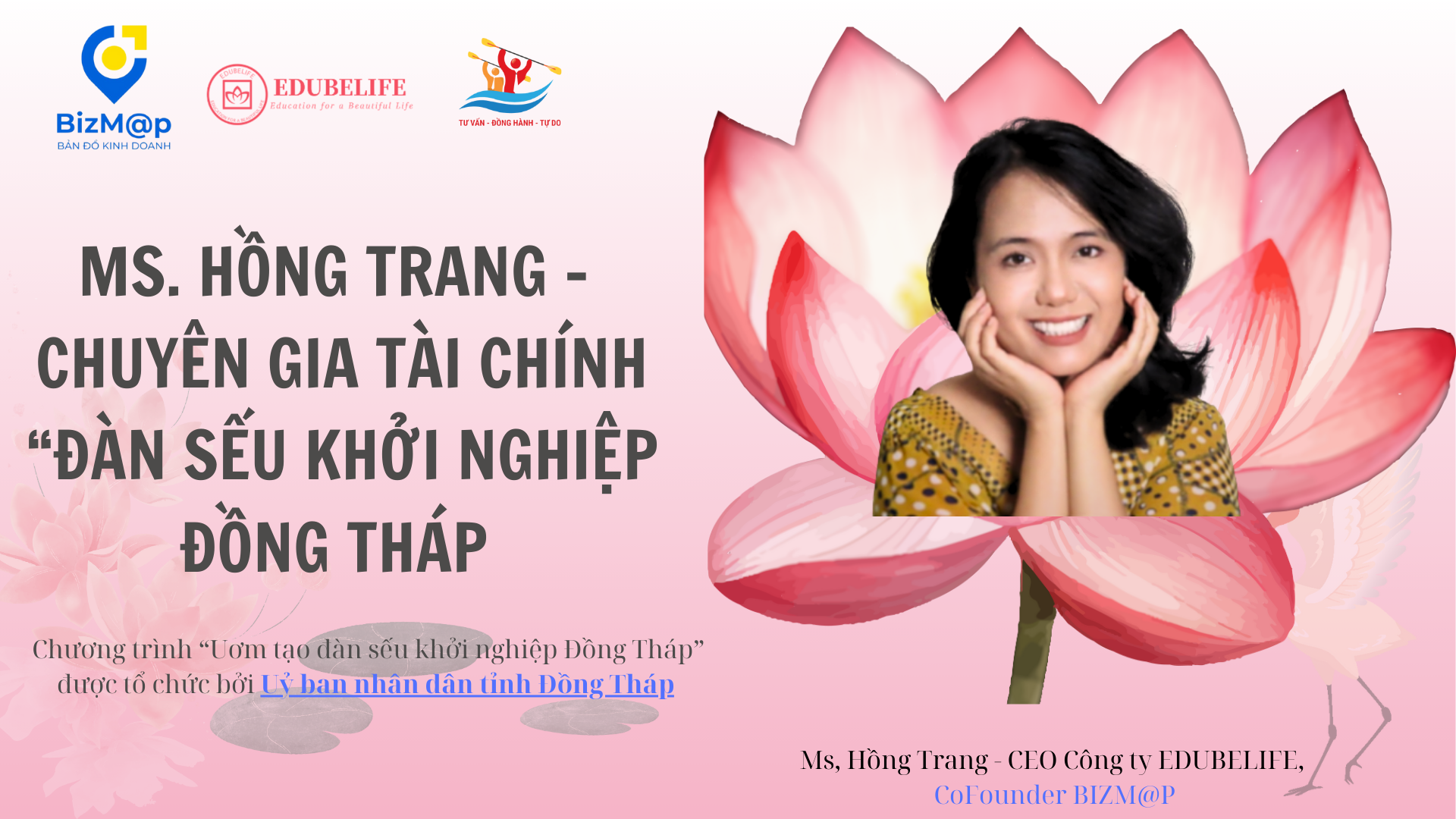 MS. HỒNG TRANG – CHUYÊN GIA TÀI CHÍNH  “ĐÀN SẾU KHỞI NGHIỆP ĐỒNG THÁP 2024”